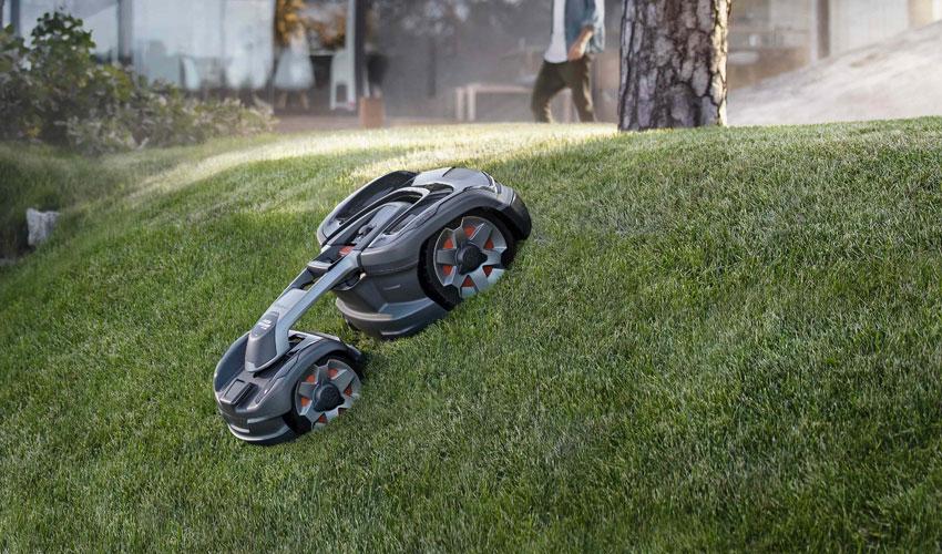 Husqvarna automower on lawn